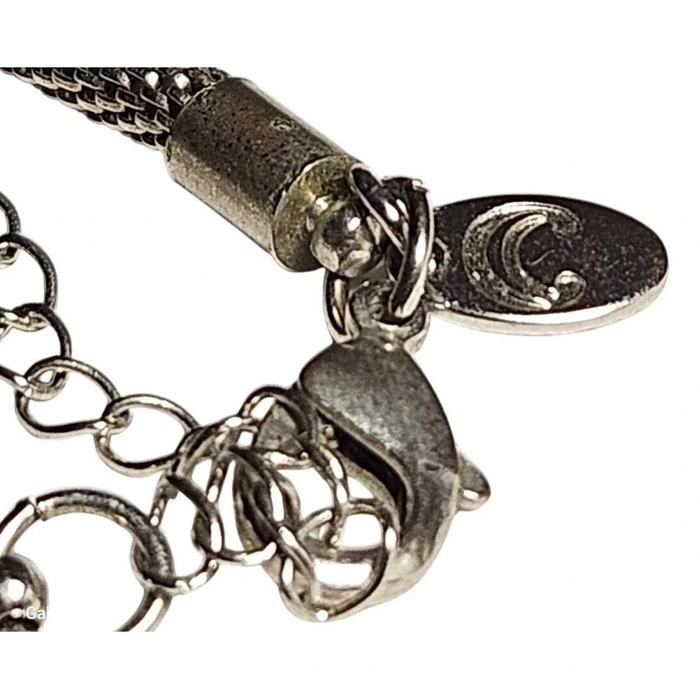 Vintage Necklace Charming Charlie‎ Eternity Knot Pendant Silver-Tone Business 17